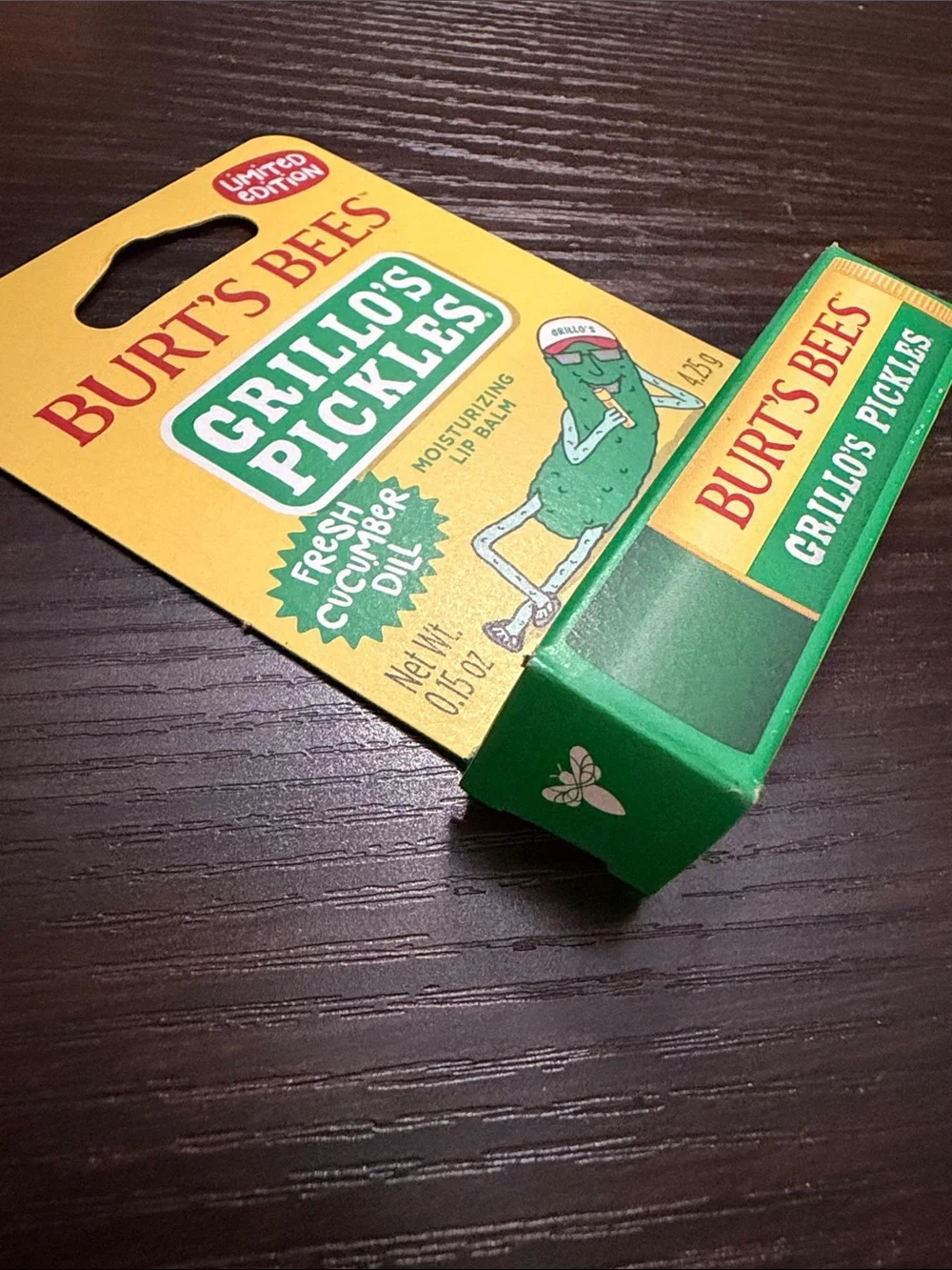 Limited Edition‎ Burt's Bees Grillo's Pickles Lip Balm